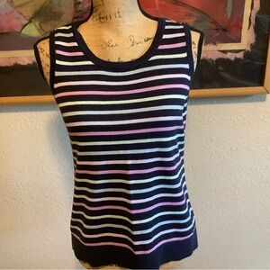 Christopher & Banks Multicolor Striped Tank Top